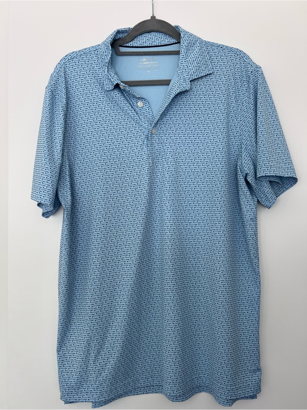Vineyard Vines Sky Blue Printed Men's Polo